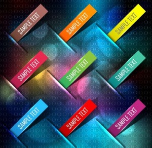 Colorful Corner Label Set Vector