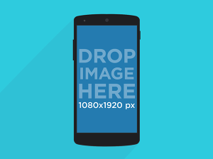 Illustrated Nexus 5 Mockup PSD