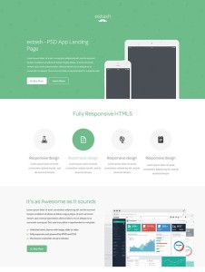 estash App Landing Page Template PSD