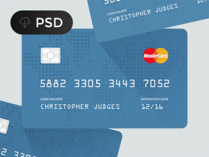 Flat Credit Card PSD