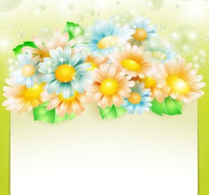 Shining Sunflowers Background Vector