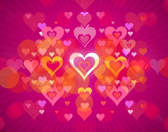 Pink Valentine's Hearts Background Vector