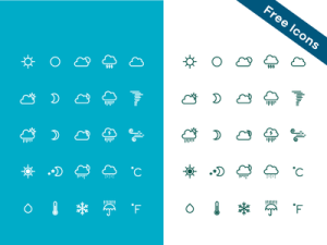 25 Weather Icons (AI+PSD)