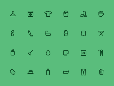 24 Cleaning Icons PSD