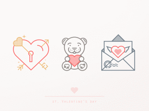 Lovely Valentine's Postcard Vector