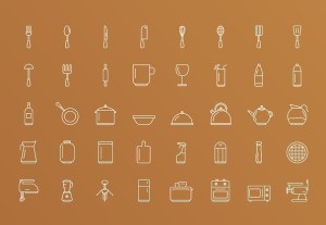 Kitchen Tools Icons PSD