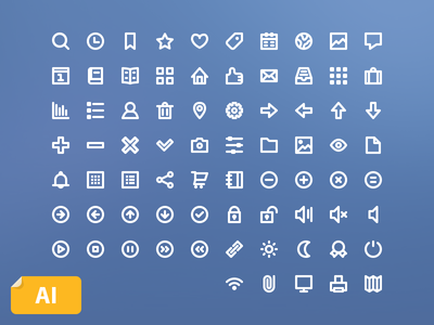 75 Line Icons Vector