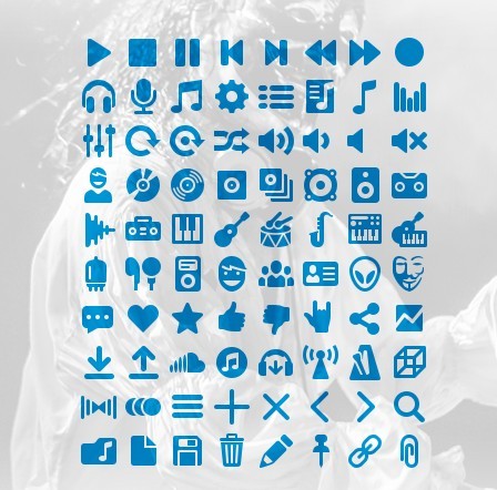 80 Music Icons PSD