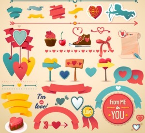 Valentine's Day Vintage Design Pack Vector