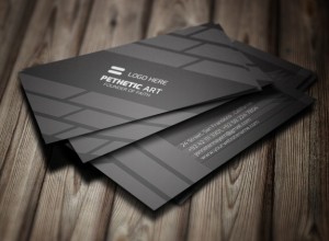 Creative Black Business Card Template PSD