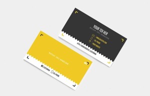 Black & Yellow Vector Business Card Template