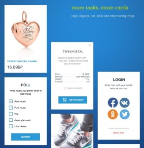 Boring cards UI Kit PSD