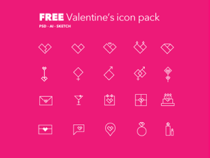 Valentine's Day Line Icon Pack