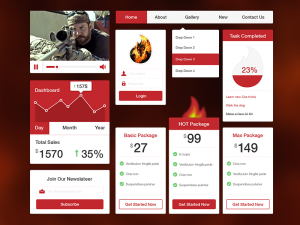 Fire UI Kit PSD