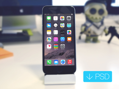 Standing iPhone 6 Mockup