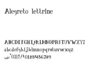 alegreto lettrine Font