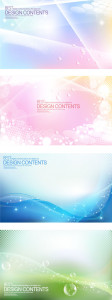 Bright Abstract Bubbles Background Set Vector 02