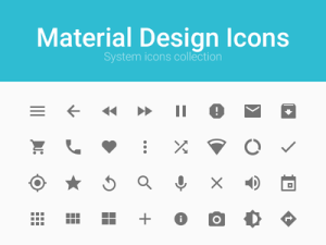 53 Material Design Icons PSD