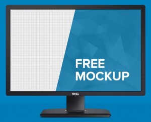 Dell Monitor Mockup PSD