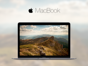 New MacBook 2015 Mockup Sketch