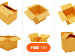 Cardboard Boxes PSD