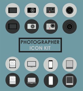 Photographer Icon Set PSD