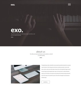 EXO One Page PSD Web Template