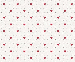 Valentine's Day Hearts & Dots Pattern Vector