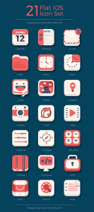 Beautiful Flat iOS Icon Set