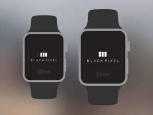 Black Pixel Apple Watch Templates PSD