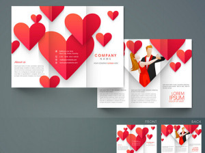 Love Heart Company Brochure Vector