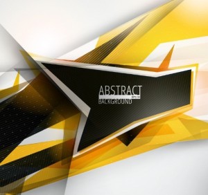 Abstract Black Yellow Geometric Background Vector