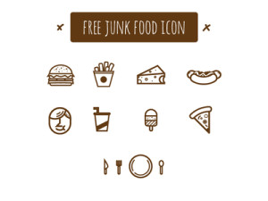 Junk Food Icon Pack Vector