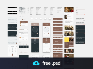 Material Design UI Kit PSD