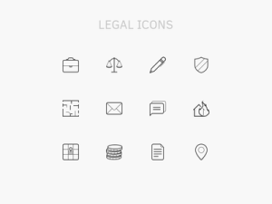 12 Legal Icons PSD