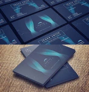 Abstract HI-Tech Business Card Template PSD