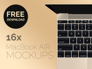 New Macbook Air 2015 Mockup PSD