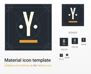 Material Design Icon Template PSD