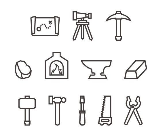 12 Forge Icons PSD