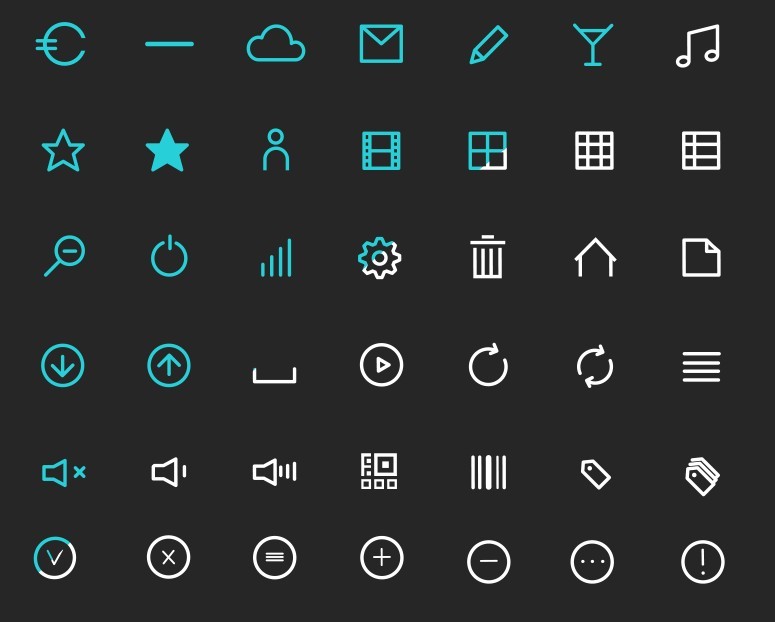 60 Web Application Icons Vector