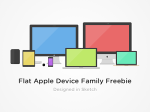 Flat Colorful Apple Devices Sketch