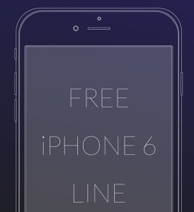 iPhone 6 Wireframe Vector