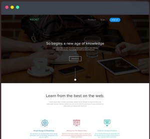 Rocket Corporate Landing Page PSD