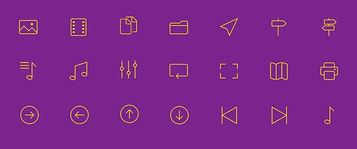 21 Simple Line Icons