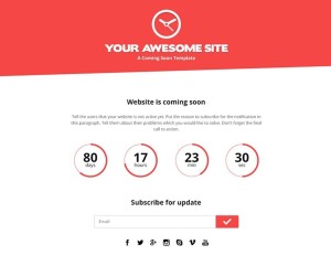 Bootstrap Based PSD Coming Soon Template