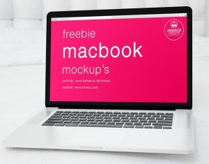 MacBook Mockups On Office Desk PSD