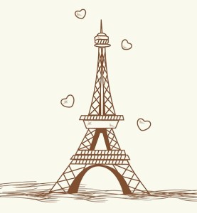 Hand Drawn Eiffel Tower Paris Vector