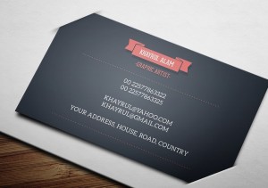 Vintage Business Card Mockup PSD