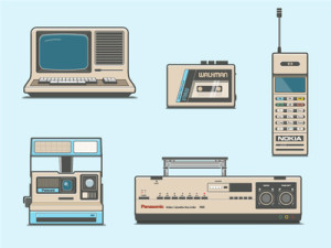 80s Electronics Vector