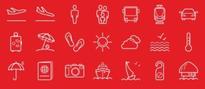 Tourism Icon Set Vector